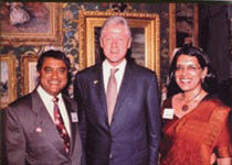 Vas & Neerja with  former President Clinton